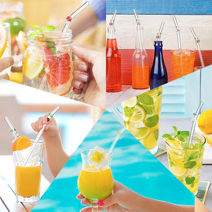 Reusable Glass Straws in a Set