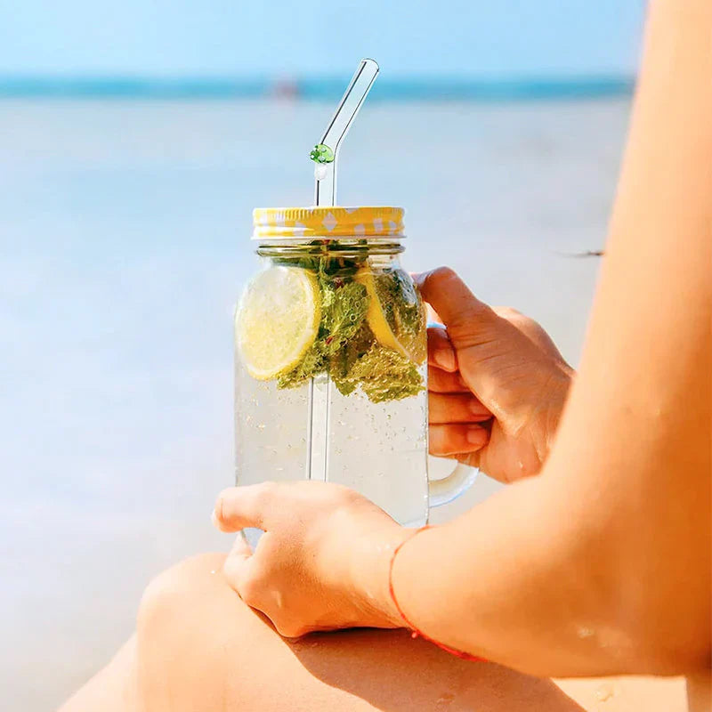 Reusable Glass Straws in a Set
