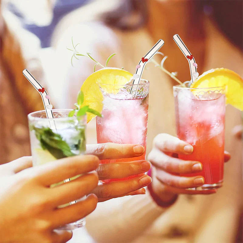 Reusable Glass Straws in a Set