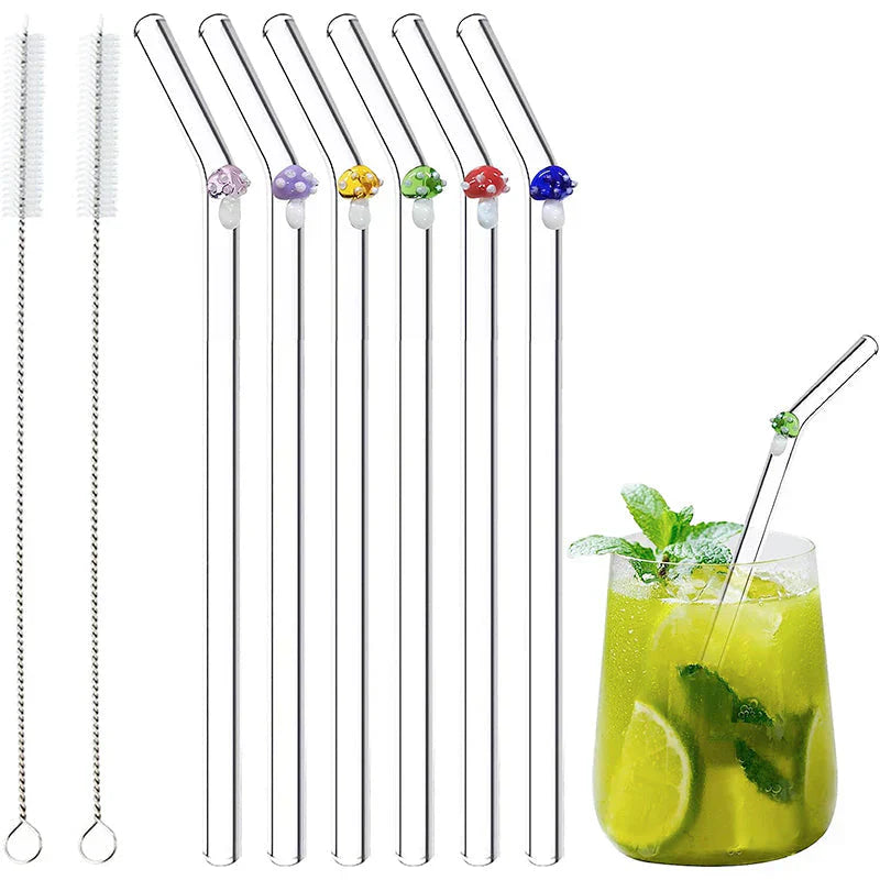 Reusable Glass Straws in a Set