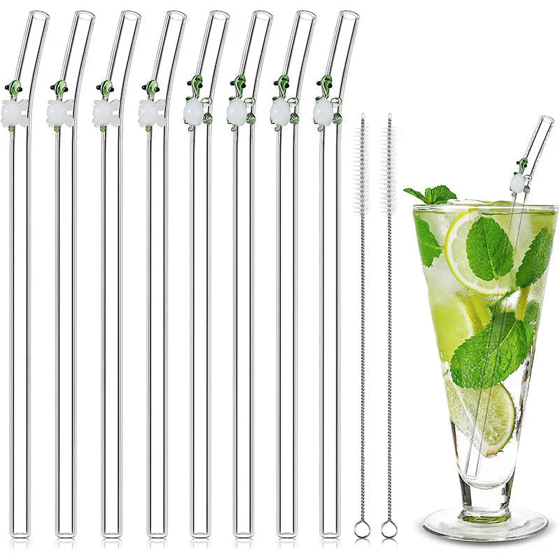Reusable Glass Straws in a Set