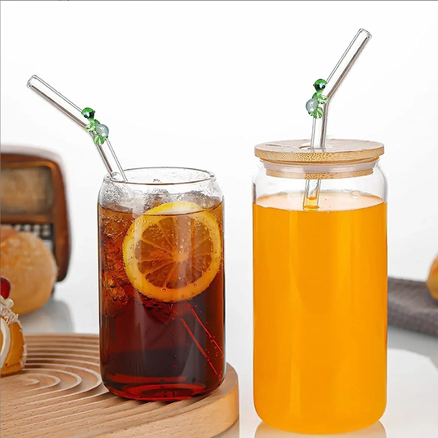 Reusable Glass Straws in a Set