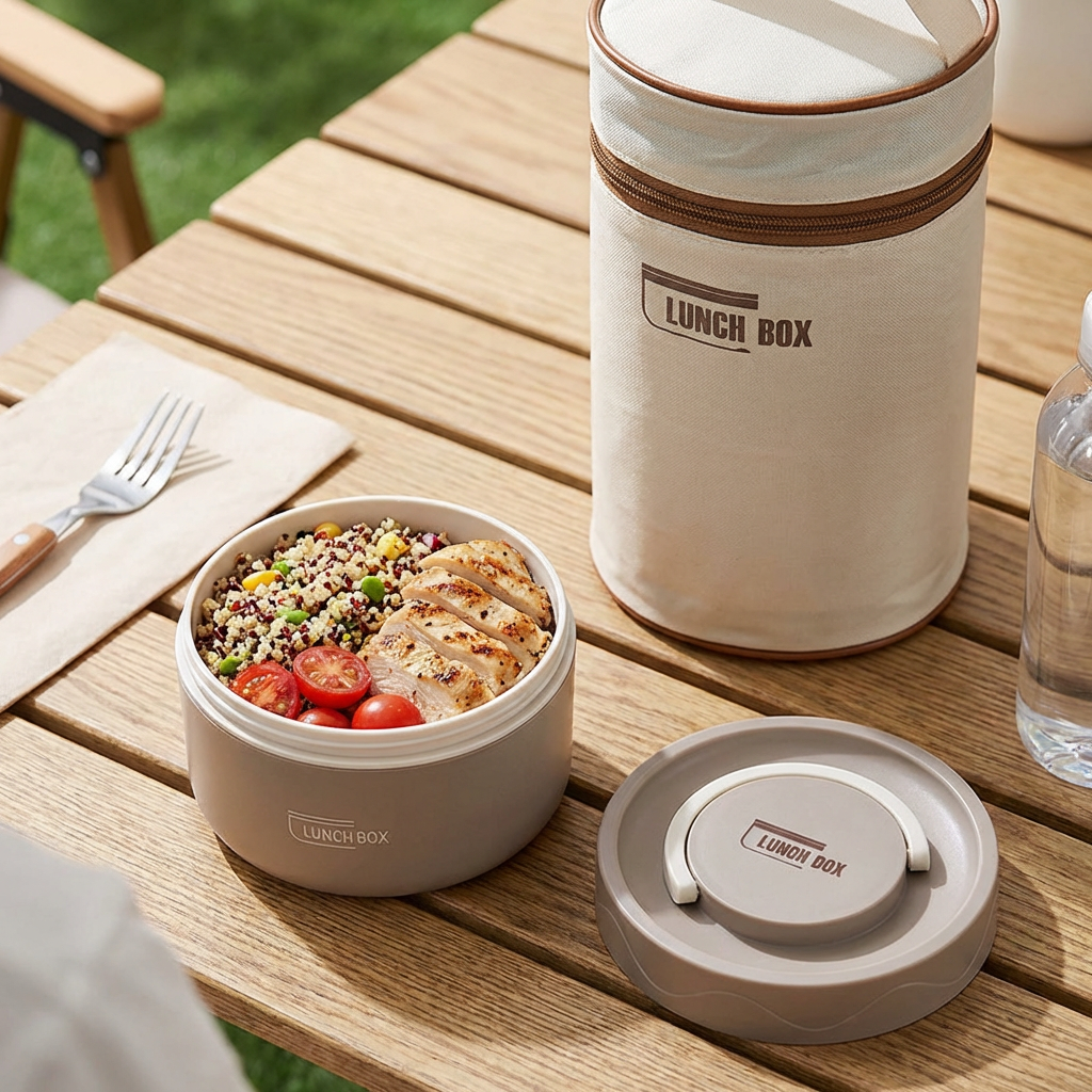 3-Piece Lunch Box Set – Insulated, Leak-Proof & Practical for On-the-Go