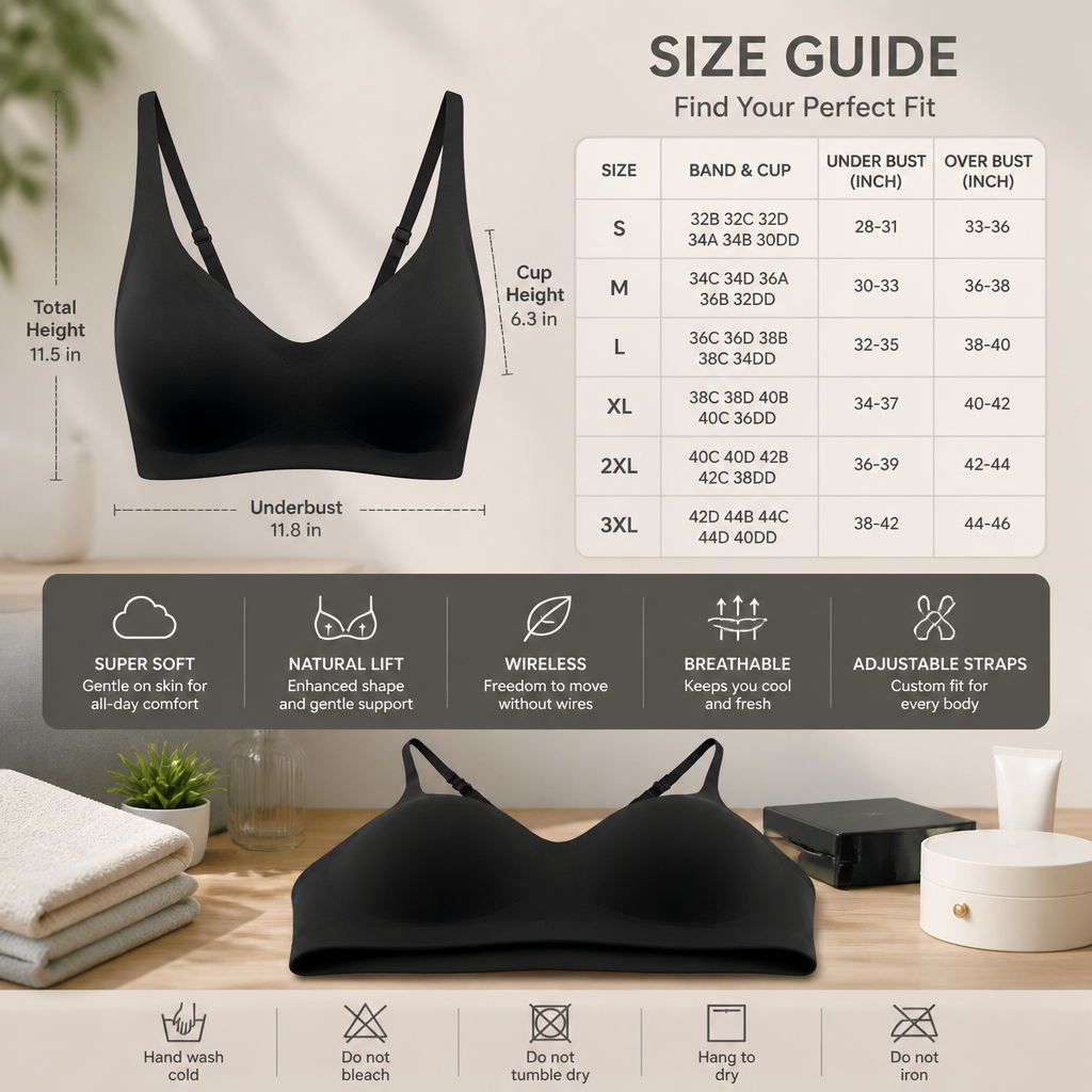 Push-Up Comfort Bra – Supportive, Shaping & Comfortable for Everyday Wear