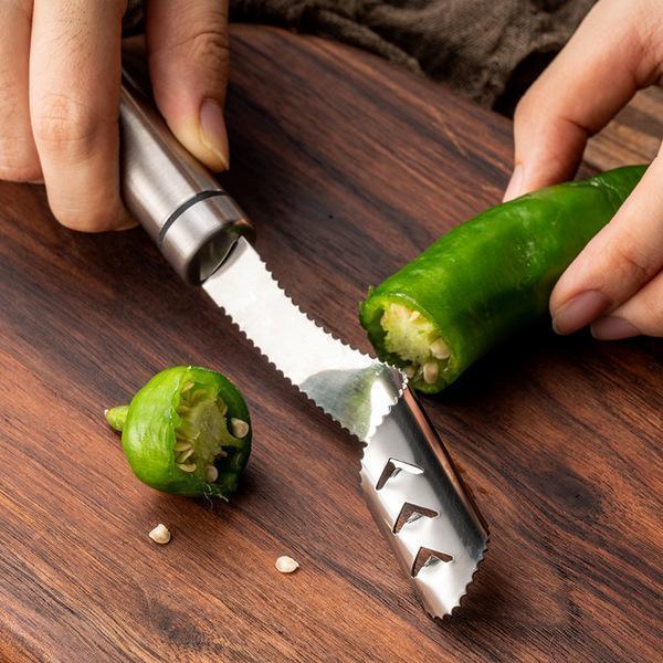 Sharp Stainless Steel Corer for Chillies & Peppers
