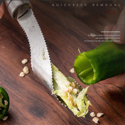 Sharp Stainless Steel Corer for Chillies & Peppers