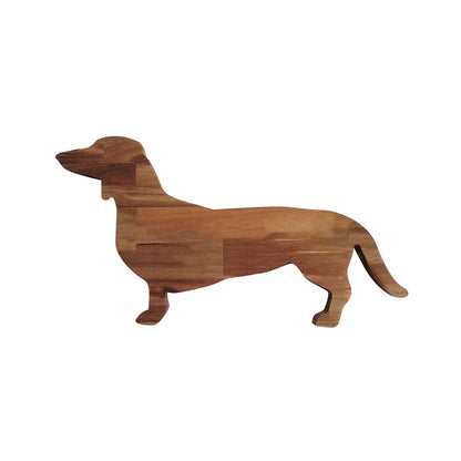 Wood Serving Platter in Dachshund Design