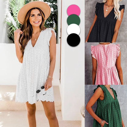 Airy Summer Dress with Elegant Lace