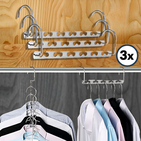 Compact Steel Coat Rack in a Set of 4