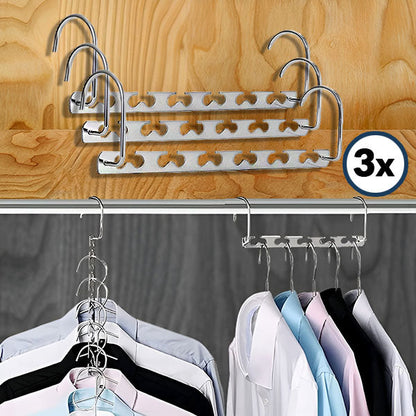 Compact Steel Coat Rack in a Set of 4