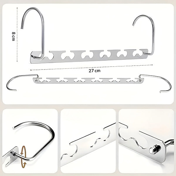 Compact Steel Coat Rack in a Set of 4