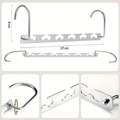 Compact Steel Coat Rack in a Set of 4