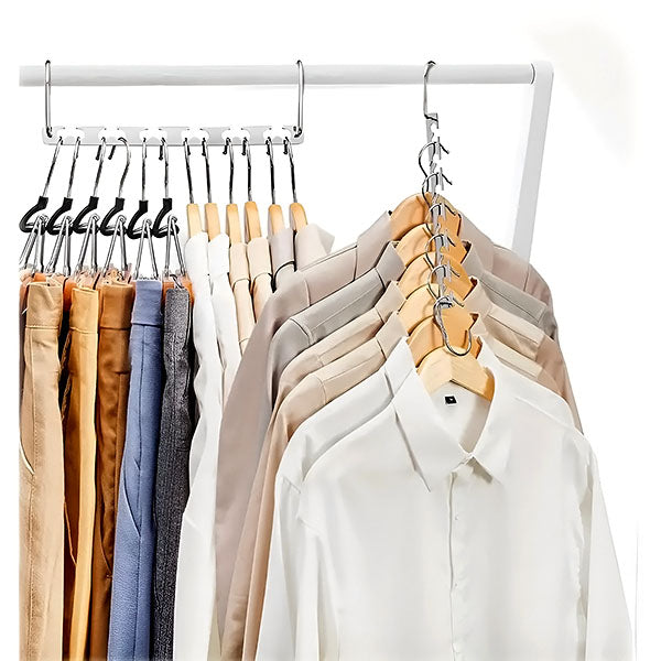Compact Steel Coat Rack in a Set of 4