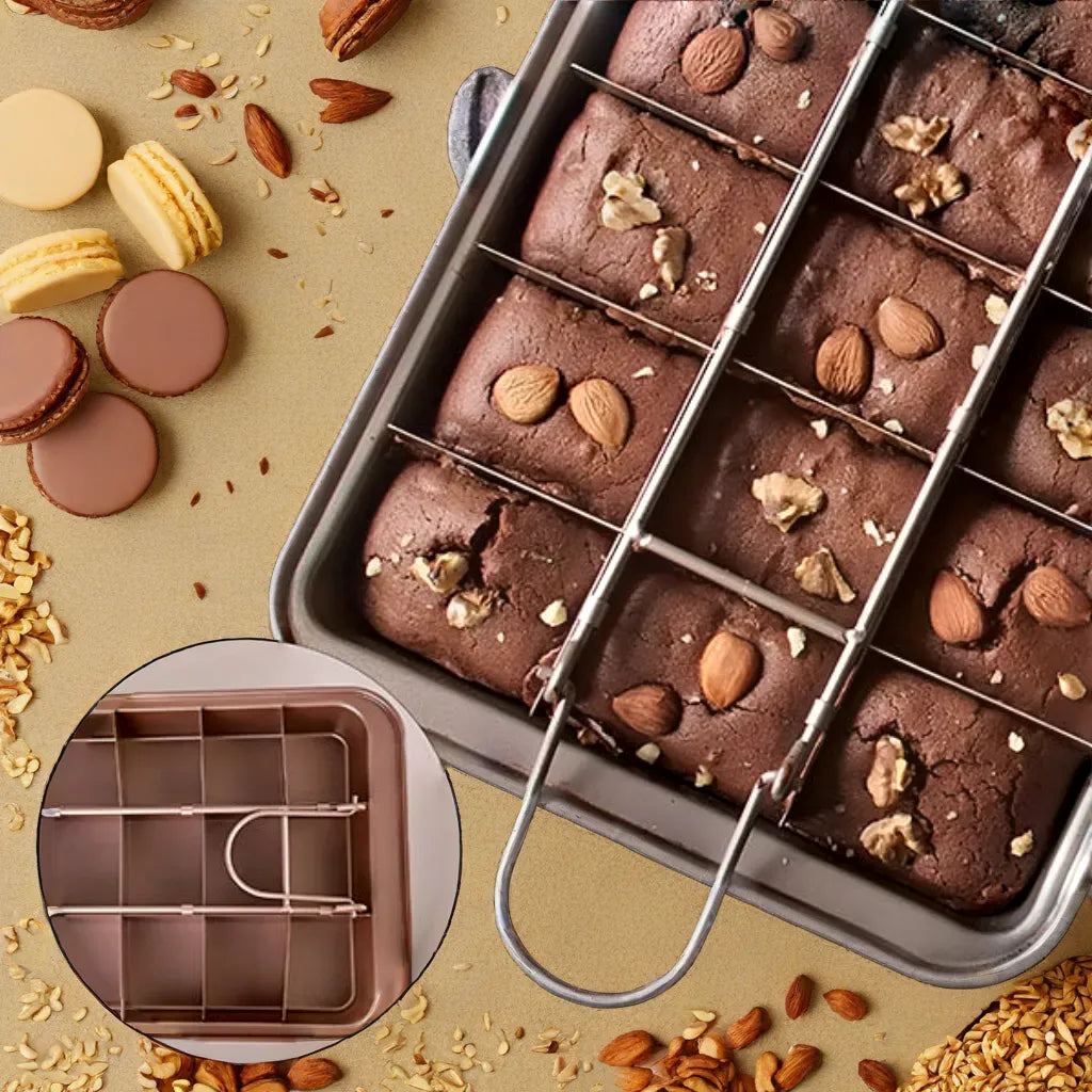Baking Tin with Integrated Dividers