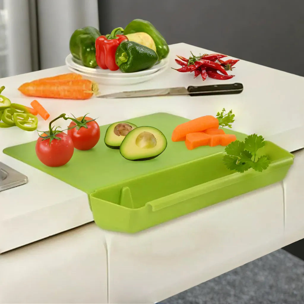 2 - In-1 Cutting Board with Collection Tray