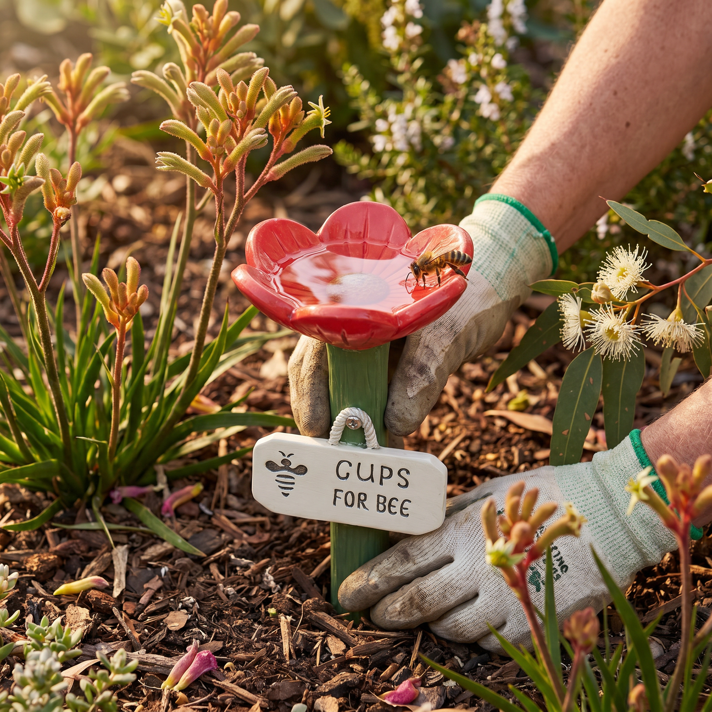 Flower-Shaped Bee Waterer – Colorful Water Dispensers for the Garden