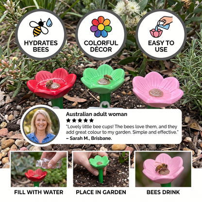 Flower-Shaped Bee Waterer – Colorful Water Dispensers for the Garden