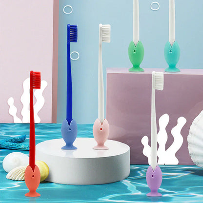 Fish - Shaped Silicone Toothbrush Cover (6 Pieces)