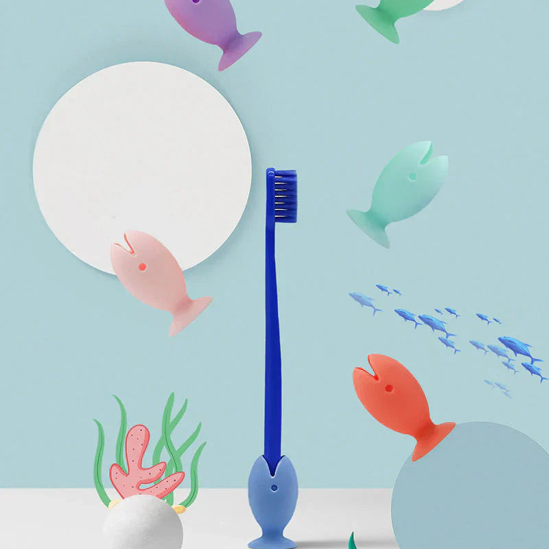 Fish - Shaped Silicone Toothbrush Cover (6 Pieces)