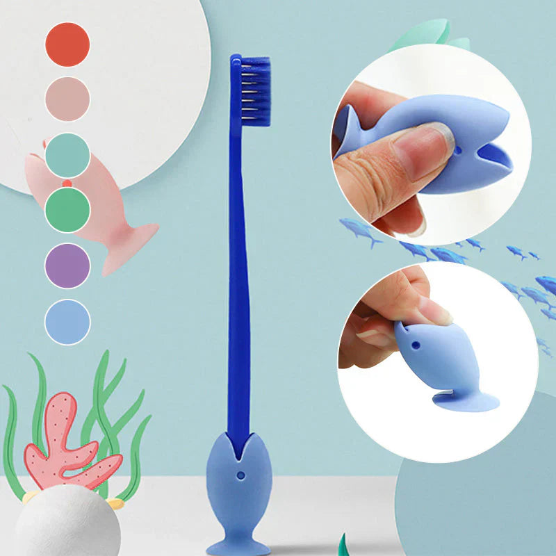 Fish - Shaped Silicone Toothbrush Cover (6 Pieces)