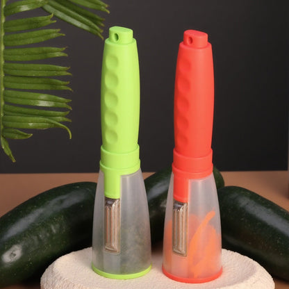 Practical Vegetable and Fruit Peeler with Collection Tray