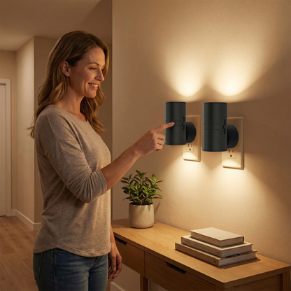 LED Plug-in Night Light – Dimmable with Light Sensor for a Cozy Home