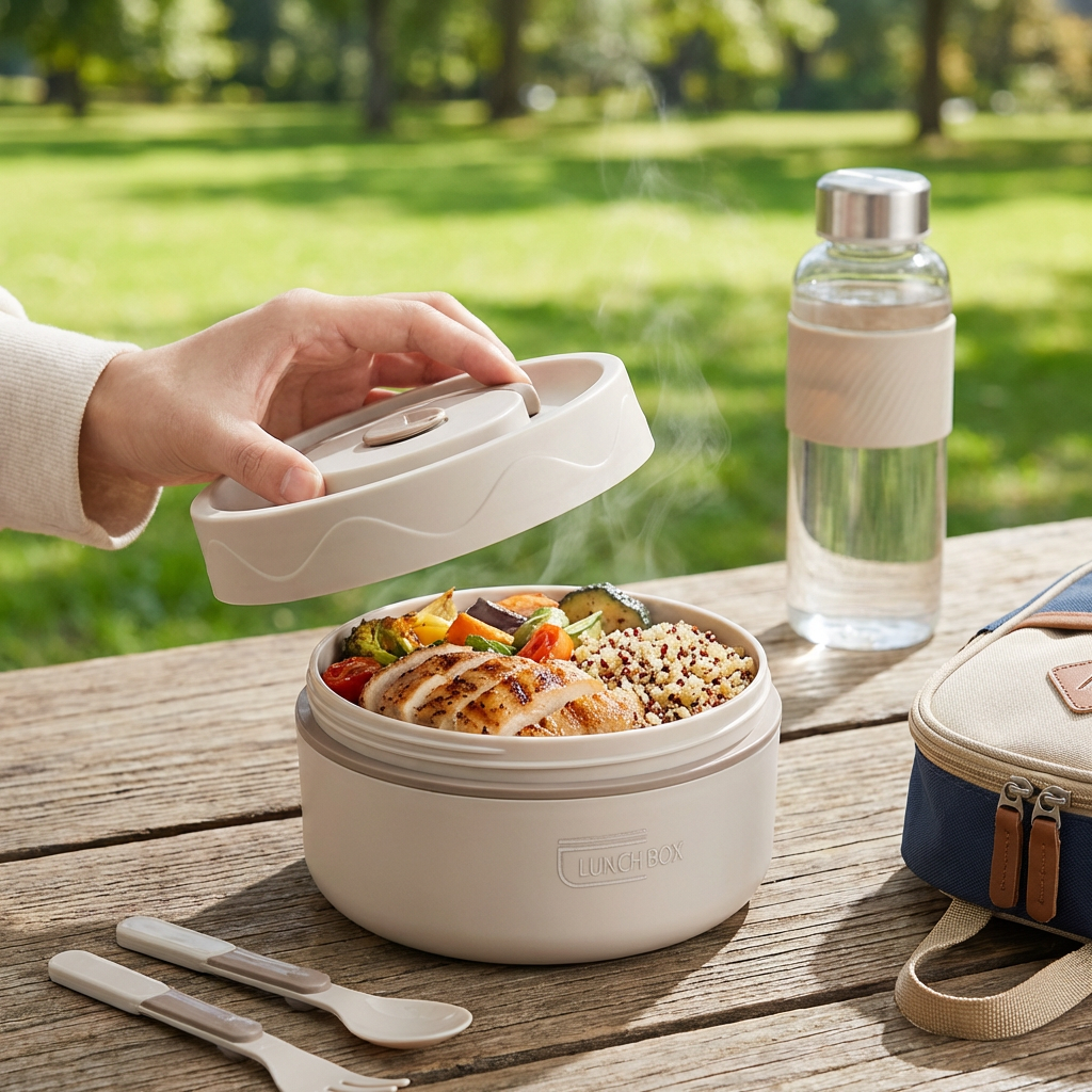 3-Piece Lunch Box Set – Insulated, Leak-Proof & Practical for On-the-Go