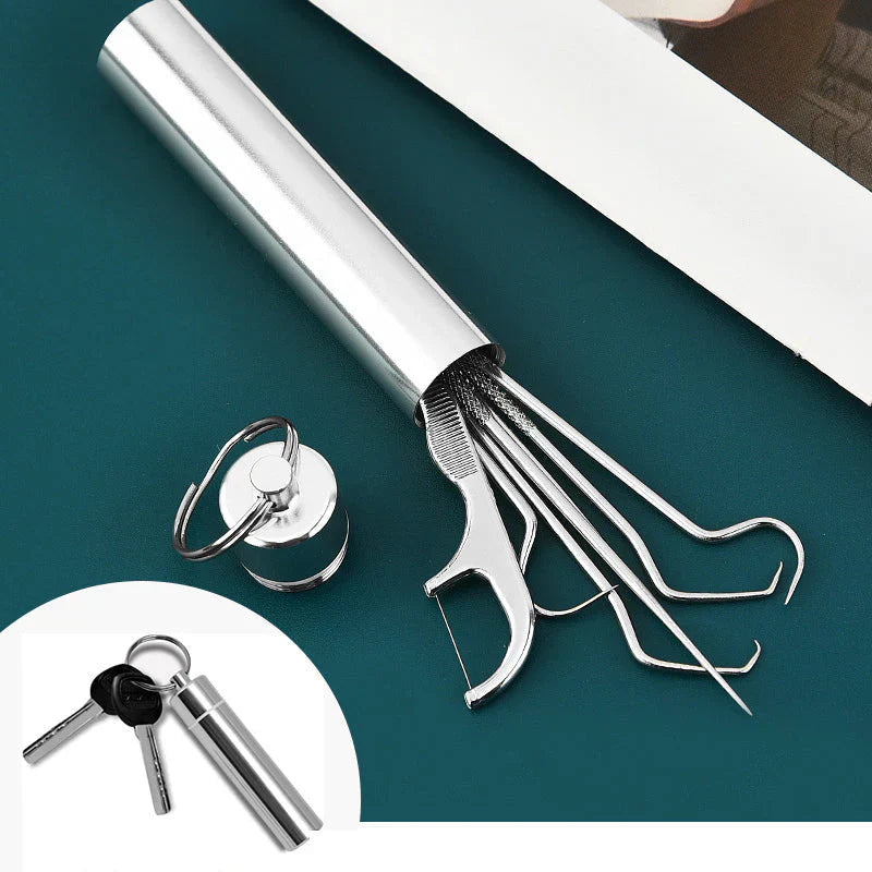 Reusable Stainless Steel Toothpicks with Case