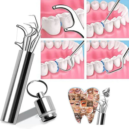Reusable Stainless Steel Toothpicks with Case